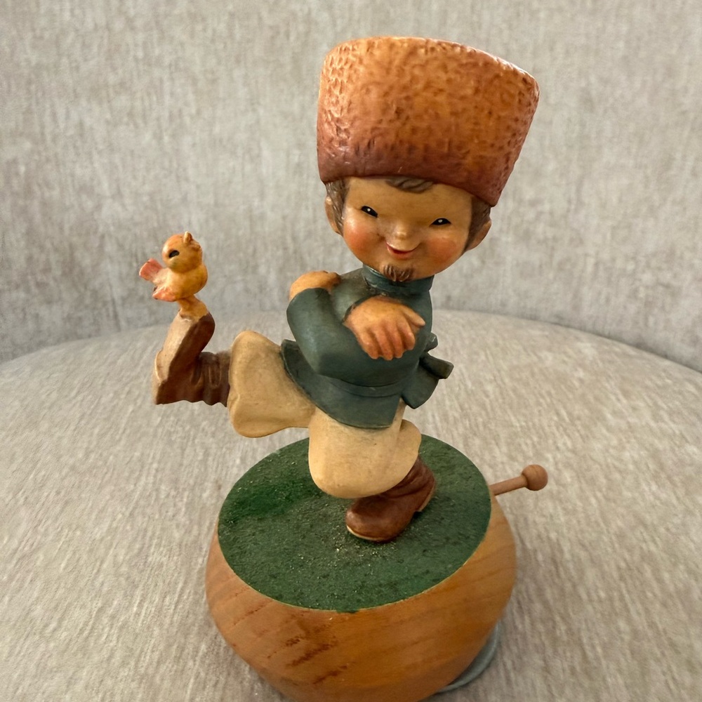 VTG  Anri Russian Cossack Dancing Boy Rotating Music Box If I Were a Rich Man